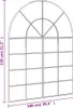 vidaXL Wandspiegel Schwarz 100x130 cm Gewölbt Eisen Produktbild-Vorschau 7