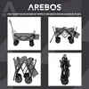 AREBOS Bollerwagen Pliable avec toit Gris | avec filet & Voir les images du produit 5