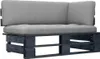 vidaXL Garten-Ecksofa aus Paletten Schwarz Imprägniertes Produktbild-Vorschau 8