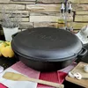 Ø36 cm Wok Gusseisen Kazan 8 L Deckel-Bratpfanne Produktbild-Vorschau 7
