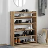 vidaXL Stojan na topánky Artisan dub 80x25x100 cm materiál Náhľad obrázku produktu 3