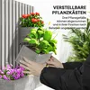 Outsunny Blumenkasten, Bewegliches Hochbeet Pflanzkasten Produktbild-Vorschau 5