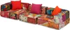 vidaXL Pouf modulaire 3 places patchwork tissu Voir les images du produit 5