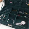 Coffret à bijoux, boîte à bijoux en velours avec 2 niveaux, Voir les images du produit 4