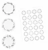 24 Universaletiketten - Blumenranke weiß - rund 4 cm Ø - Produktbild-Vorschau 1