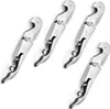 Four silver stainless steel corkscrews are arranged diagonally on a white background. Produktbild-Vorschau