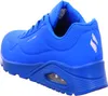 A side view of a blue Skechers Uno sneaker. Voir les images du produit