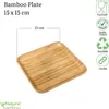 Wilmax Bambus Teller 15x15 cm Natur WL-771019/A Produktbild-Vorschau 2
