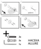 Haceka Allure Doppelbecherhalter 2er Porzellan Chrom Produktbild-Vorschau 3