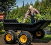 Polar Kunststoff Schubkarre Anhänger 623 Liter Schwarz Produktbild-Vorschau 6