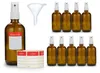 10 flacons en verre brun de 100 ml, G18, vaporisateur Voir les images du produit 1