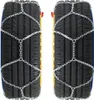 Two car tires with snow chains installed. Produktbild-Vorschau