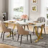 A dining table set in a well-lit room with a large window overlooking a scenic view. Produktbild-Vorschau