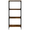 Libreria 4 ripiani rovere fumé 59x35x132 cm materiale legno Anteprima dell’immagine prodotto 4