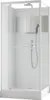 Cabine de Douche Carrée 90x90cm Porte Pivotante - Blanche - Voir les images du produit 1