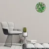 Wanduhr aus Glas Rund fi 30 Tropische Blätter Quarz Deko Produktbild-Vorschau 2