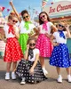 50er Jahre Kostüm - Kinder Tellerrock mit Halstuch | Pink Produktbild-Vorschau 3