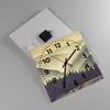 Wanduhr - Quadrat - Glasuhr - Berge Wald Natur - 30x30cm - Produktbild-Vorschau 2