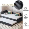 Tagesbett ausziehbar 90x200, Polsterbett Bettgestell mit Produktbild-Vorschau 2