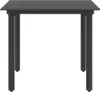 vidaXL Garten-Esstisch Schwarz 80x80x74 cm Stahl e Glas Anteprima dell’immagine prodotto 1