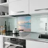 Küchenrückwand Spritzschutz Glas mit Motiv Sonnenaufgang Produktbild-Vorschau 2