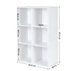 VASAGLE Bücherregal mit 6 Fächern weiß Holzregal 65,5 x Produktbild-Vorschau 3