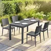 Gartenmöbel Set Sitzgruppe 5-teilig Breiter Tisch mit 4 Produktbild-Vorschau 2
