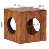 Wohnling Sheesham Massivholz Beistelltisch 35 x 35 cm Cube; Produktbild-Vorschau 2