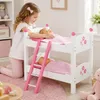 Lit superposéPolyuréthanebois wss.,tissu rose Voir les images du produit 5