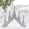 Świecznik drewniany biały KARIN Podgląd zdjęcia produktu 2