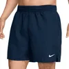 A man wearing navy blue Nike swim shorts. Podgląd zdjęcia produktu