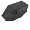 vidaXL Sonnenschirm mit Aluminium-Mast 3-lagig Anthrazit Produktbild-Vorschau 1