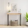vidaXL Tischplatte 100x40x2,5cm Rechteckig Massivholz Produktbild-Vorschau 2