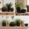 Floran Blumentopf „Boule“ - schwarz - glanzend - Keramik - Produktbild-Vorschau 4