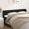 Kopfteil mit Ohren Schwarz 183x23x78/88 cm Kunstleder Produktbild-Vorschau 2