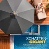KINGSLEEVE® Holz Sonnenschirm 330 cm UV Schutz 80+ Produktbild-Vorschau 8