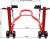 Przedni stojak motocyklowy Wiltec do opon 230-290 mm, 670 x Podgląd zdjęcia produktu 4