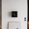 Kovový regál QUADRO s LED osvetlením, čierna farba Náhľad obrázku produktu 2