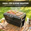 Koffergrill Holzkohle klappbar, Campinggrill Edelstahl, BBQ Produktbild-Vorschau 8
