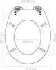 vidaXL Toilettensitz MDF Deckel mit Absenkautomatik Design Produktbild-Vorschau 6