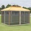 Outsunny Moskitonetz für 3x4 Pavillon 4 Seitenteile Produktbild-Vorschau 2