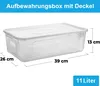 Stapelbare Aufbewahrungsboxen 8er Set mit Deckel, 11L, Produktbild-Vorschau 2