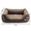 Premium Hundebett Velvet Braun L – 93x77x22 cm | Weiches Produktbild-Vorschau 2