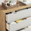 vidaXL Armoire à tiroirs OTTA brun&blanc 76,5x39,5x90 cm Voir les images du produit 4