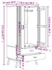 vidaXL Kleiderschrank OLDEN Weiß Braun 76,5x53x172cm Produktbild-Vorschau 8