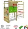 A wooden climbing frame with a basketball hoop and a chalkboard. Podgląd zdjęcia produktu