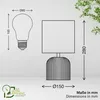 Keramik Tischleuchte Grau Ø15cm inkl. 2x E14  LED 2,5W Produktbild-Vorschau 10
