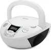 A white TechniSat Viola CD-1 boombox with a handle, displayed against a white background. Voir les images du produit