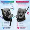 KidsZone Seggiolino Auto 0-36 kg Isofix Girevole 360° - Anteprima dell’immagine prodotto 2