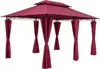 A burgundy gazebo with curtains, shown against a white background. Anteprima dell’immagine prodotto